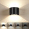 Wandleuchte LED Dimmbar 12W Rund Wandlampe Innen/Aussen Wandbeleuchtung 230V Einstellbar Abstrahlwinkel Auf und Ab Wandleuchten 3000K