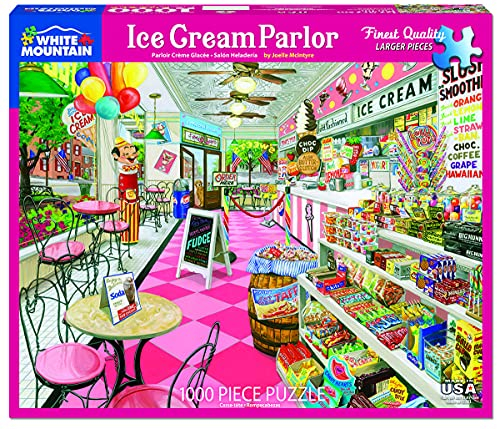 White Mountain Puzzles Ice Cream Parlor 1000 Piece Puzzle, 1 EA