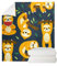 UOIMAG Kinderdecke mit Faultier-Motiv, weicher Fleece-Überwurf, leicht, Bettüberwurf für Sofa, Couch, Stuhl, Decke (114 x 152 cm)