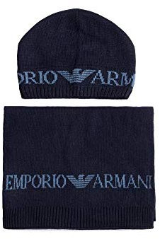 Emporio Armani Schal / Mütze, Baumwolle, Blau Gr. Einheitsgröße, blau