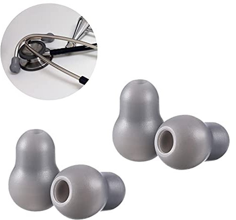 Ersatz-Ohrstöpsel aus Silikon für Littmann Stethoskope – bequeme Passform Littman Ohrpolster, Stethoskop-Ohrstücke, Cardiology IV-Teile und Littmann Stethoskop-Teile (grau)