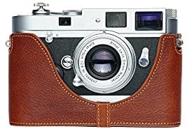 Zakao Kameratasche für Leica MP/M6/M4/M3/M2/M1/MDa Filmkamera, handgefertigt, echtes Leder, Halbkamera-Hülle, für Leica MP/M6/M4/M3/M2/M1/MDa (mit Schnellfilm-Prozessor) Filmkamera (braun)