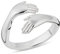 Lily Charmed Verstellbarer Umarmungsring aus 925er-Sterlingsilber, Gold, Silber