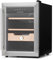 Klarstein El Presidente Zigarren Humidor - thermoelektrischer Humidor Schrank mit Glastür, Humidor Befeuchter mit Einschüben aus Zedernholz, Hygrometer, LED-Innenbeleuchtung, 37 Liter, silber