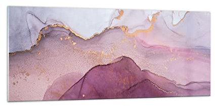 ARTTOR Glasbild 100x40cm Wandbild Glasdruck Abstrakt Pastell - 4668