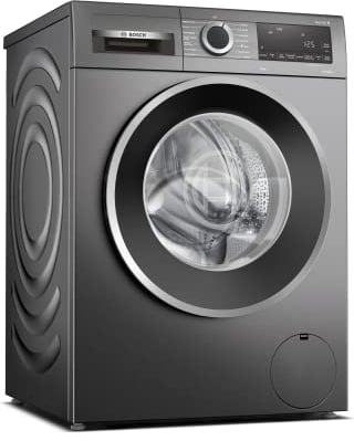 Bosch Home & Kitchen Appliances WGG2449RGB Washing Machine with 9kg Capacity, SpeedPerfect, AntiStain, ActiveWater Plus, EcoSilence Drive, Grey, Serie 6, Freestanding, 9 kg