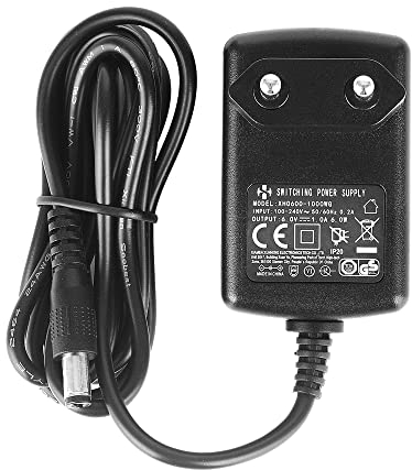 Security-01 DC 6V 1A 1000mA Netzteiladapter, Stecker 5,5 mm x 2,1 mm, mit 3,5mm x 1,35mm, 4,0mm x 1,7mm Stecker.