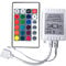 WANGCL Kabellose IR-Fernbedienung mit Empfänger, 24 Tasten, RGB-Controller für 3528 5050 SMD RGB LED-Lichtstreifen, 2 Stück