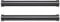 MODE Premium Collection Gardinenstangen, seitliche Befestigung, 3.8 cm Durchmesser, 2er-Set mit Graphit-Endkappen-Endstücken und Stahl-Wandmontage, verstellbare Gardinenstangen, Graphit