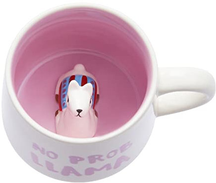 Alpaka-Keramik-Tasse, versteckte 3D-Tier-Innenbecher, 340 ml, handgefertigte Cartoon-Kaffeetasse, schöne Tasse für Weihnachten, Überraschungsgeschenke für Freunde und Familien (Alpaka, 340 ml)