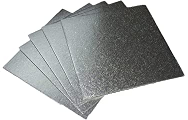 LARRYROO Square Cut-Edge Cake Boards Decoration Support Cards (5, 9 Inch)