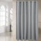 Rideau de Douche, 200x200cm, Simple Moderne, Gris Clair, Polyester, Rideau De Baignoire Anti-moisissure avec Anneaux