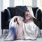Tom Hiddleston Decke, 3D-Druck, Plüsch-Lammdecke, Bettwäsche, Dekoration für Wohnzimmer, Schlafzimmer, Wohnheim, Dekoration, 125 cm x 100 cm