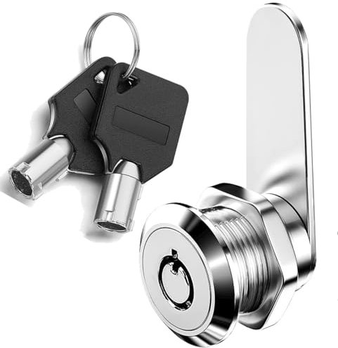 ZiYuya 25mm Thread Tubular Cam Lock with Key Alike, Lock for Letter Box Cupboard Cabinet Draw Mailbox Dresser Tumbler Lever Post Box Locks Locker for Door Furniture