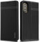 Hülle Echt Leder für iPhone XS Max - Premium Lederhülle Klapphülle mit Standfunktion und Kartenfächer Flip Case Ledertasche für iPhone XS Max - 6,5 Zoll (Schwarz)