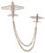 IMINI Zierliche Flugzeug-Brosche für Damen, Herren und Mädchen - Silber mit Weißer Zirkonia - Brosche, Anstecknadel, Accessoires, Mode, Flugbegleiter