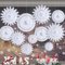 Syoulin -11Stücke White Paper Schneeflocken Dekorationen,Hängende Dekoration Winter Weihnachten Hochzeit Taufe Dekorationen, geeignet für Winter innen fensterdekoration, weißes weihnachtsfest