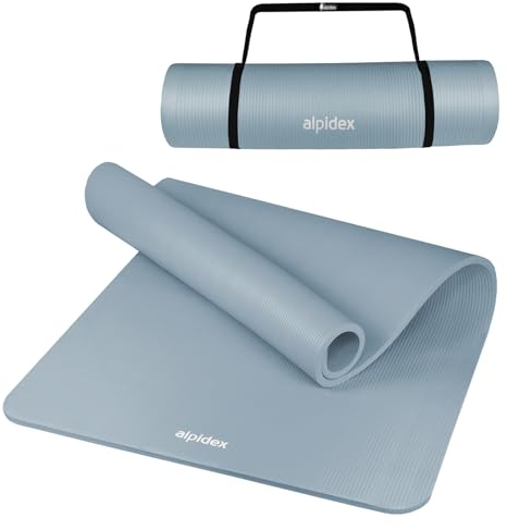 ALPIDEX Yogamatte Extra Dick 1,5 cm Gymnastikmatte 3 Größen E-Book rutschfest Phthalatfrei Fitness Matte Turnen Pilates Sport Physio HIIT Yoga Trainingsmatte Isomatte, Ice Blue, 190 x 100 x 1.5 cm