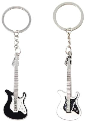 Porte - Clés Guitare, Porte - Clés pour Guitare Électrique, Porte-Clés Créatif En forme D'instrument de Musique, Pour Décoration de Cadeau, Cadeaux de Noël