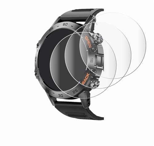 Savvies 4 Stück Full-Screen Schutzfolie für Lemfo Smartwatch 1.39 Full-Cover Displayschutz-Folie mit Installationshilfe [3D Curved]