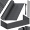KESSER® PVC Sichtschutzmatte Sichtschutzzaun 120x500cm Balkonverkleidung Windschutz verstärkte Lamellen für Garten Balkon & Terrasse Balkonumrandung inkl Kabelbindern, Abdeckung & Handschuhe Anthrazit