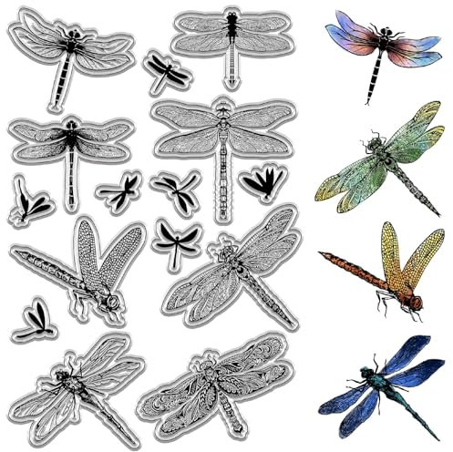craspire Libelle, Transparente Stempel, Tier-Stempel, Wiederverwendbar, Hintergrund, Poststempel, Transparente Silikon-Stempelsiegel Für Journaling, Kartenherstellung, DIY, Scrapbooking, Zubehör
