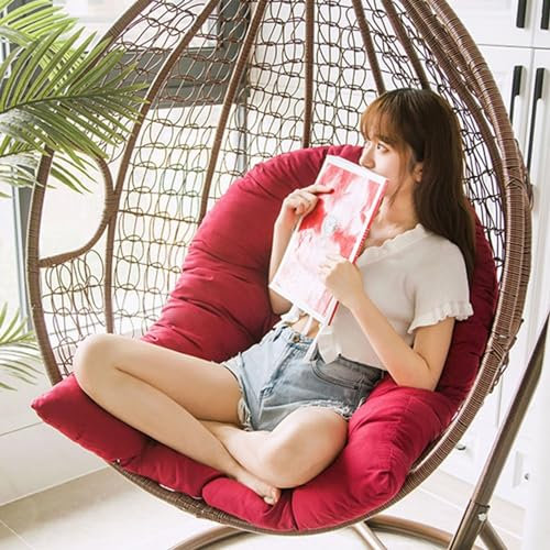 ATLION Egg Swing Chair Cushion Seat Pads, Hanging Egg Chair Cushion Replacement, Waterproof Hanging Chair Cushion Indoor Outdoor, Swing Seat Chair Pads with Ties(E)