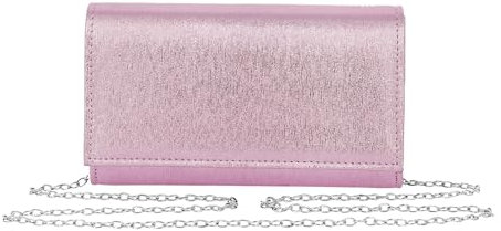 Stellazeta - Pochette Donna Elegante Lilla, Borsa piccola da cerimonia con tracolla catena, Borsetta Elegante Clutch da tenere in mano