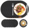 Tischset Platzset of 12er Set Filz Tischset Abwaschbar Platzsets 6 Tischsets+ 6 Untersetzer