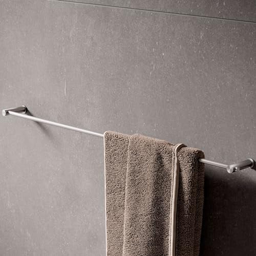 Handtuchstange 80 cm, Edelstahl gebürstet, Halterabstand frei wählbar- PHOS Design