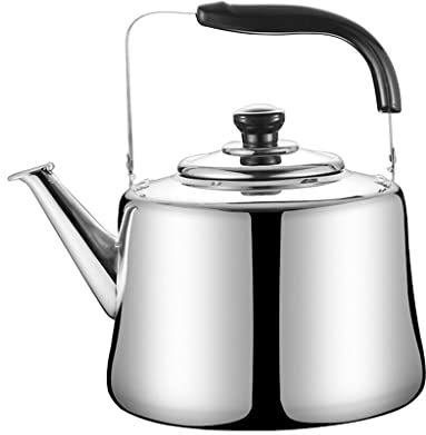 Stovetop Tea Kettle Stainless Steel Kettle Large Capacity Whistling Kettle Gas Gas Hot Water Induction Cooker Restaurant Restaurant Camping Kettles for Boiling Water(Size:1L)