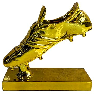 LNGODEHO Golden Stand Football Boot Trophy Shoe Resin Winner’s Cup Crafts Best Gold Plated Soccer Award Model Cup Gift Fans League Souvenirs