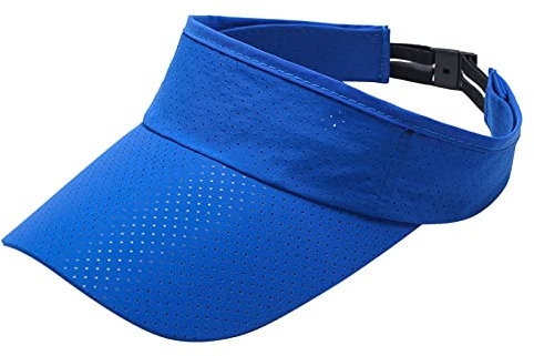 Sonnenblenden für Herren und Damen mit Sport-Sonnenblende, Baumwolle, Sonnenkappe Cap Creme (Blue, One Size)