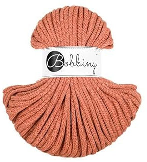 Premium Baumwoll-Flechtschnur - 5mm x 50m - Vielseitige Makramee-Kordel für Stricken, Weben, DIY-Basteln und Heimdekoration - Hochwertige Bunte Bastelschnur - Terracotta