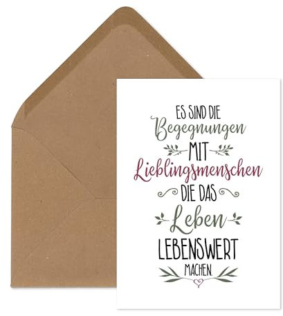 TypeStoff Postkarte Lieblingsmenschen - inkl. Briefumschlag Geschenk - KP-01487