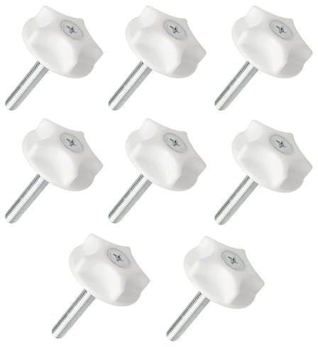M8 Headboard Fixings, 8Pcs Headboard Screws Set Headboard Fixings Washers Strong Hold Bed Headboard Bolts 50 MM Screws Pair With Plastic Washers for Divan Bed