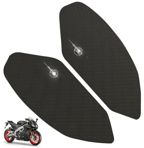 DFFMQSJ Kompatibel mit Aprilia RSV4 2009-2018, seitlicher Tankschutz, Aufkleber, Anti-Rutsch-Tankpad, Kniegriff, Traktionspad, Motorradzubehör, selbstklebend, schwarz