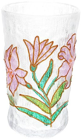 PHENOFICE Kristall Tasse Getränkebecher Bar Spirituosengläser glasswear Trinkgläser Blumentasse Eistee-Gläser saftglas wassertopf milchglas transparente Saftbecher Weinbecher aus Glas
