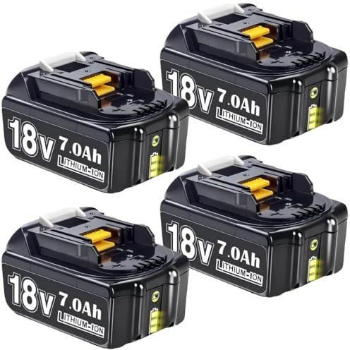 4-Pack 7000mAh 18V Replacement for Makita 18V Battery Lithium ion BL1860B BL1815N BL1850 BL1830 BL1840 BL1845 BL1860 BL1850B-2 LXT-400