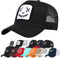 Enwokran Baseballkappe Herren Quirky Bizarre Stickerei Hüte Unisex Hip Hop Trucker Caps Verstellbare Netzrückseite UV-Schutz Sport Reisen Draußen Sonnenschutz Hüte Baseball Cap (Z_Schwarz Weiß)