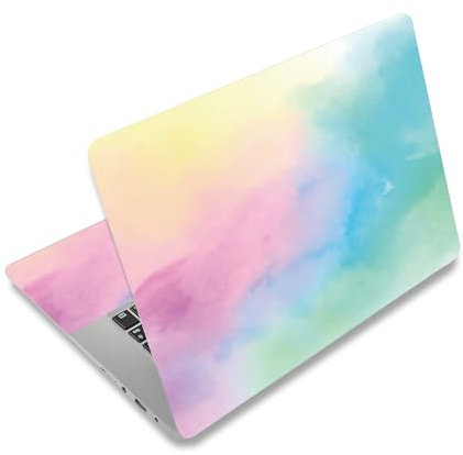 Laptop Haut Aufkleber Decal, 12 13 13,3 14 15 15,4 15,6 Laptop Vinyl Aufkleber Haut Cover Art Schutz für Notebook PC Dekorativ, wasserdicht, abziehbar, Aquarell Bunt
