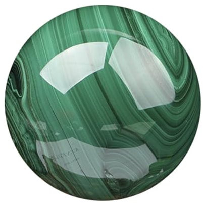 NHDVDVAV Polished Natural Malachite Crystal Ball Crystal Quartz Stone Sphere Meditation Feng Shui Aura Home Decor Decoration Showpiece Ball Sculpture Figurine,7~7.8cm
