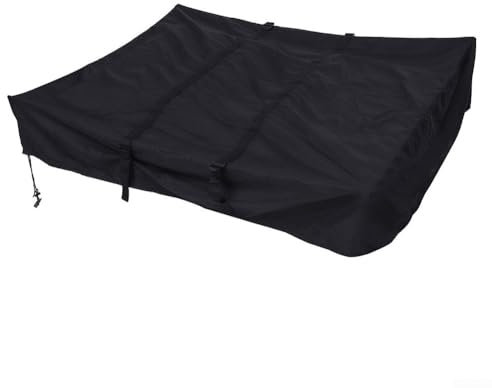 Auto-Dachzelt, wasserdichte Abdeckung, 420D-Oxford-Gewebe, Camping-Schutz, Staubschutz mit Aufbewahrungstasche, 143 x 120 x 28 cm, Schwarz