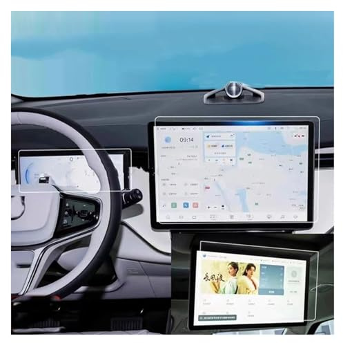 Auto GPS Displayschutzfolie Für Volvo Für EM90 2023 2024 Displayschutzfolie Aus Gehärtetem Glas GPS-Navigation Armaturenbrett Rücksitz TV Kratzfestes Zubehör Navigation Schutzfolie
