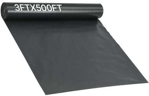 VEVOR Silt Fence Fabric Roll, 3 x 500 ft Erosion Control Fencing, Industrial Grade Tough Polypropylene Fabrics for Sediment Retention, Temporary Fabric for Construction Job Sites