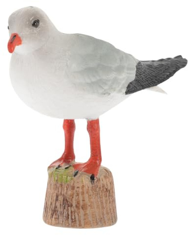 DEARMAMY Miniatur Möwenfigur aus Kunststoff, Kleine Möwenstatue | Nautische Möwenskulptur für Bonsai und Nachttisch, 1 Stück, Fein Verarbeitet