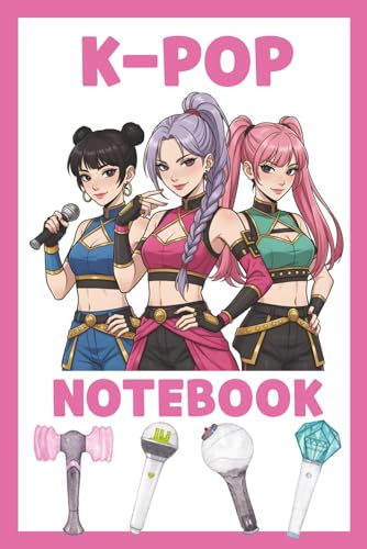K-Pop Notebook: Cute Pink Anime Journal for Girls & Teens
