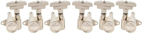 Musiclily Pro R18K-08 3R3L 18:1 Gitarre Locking Mechaniken Tuners Nickel | GR-Style Button, für Akustik E-Gitarre