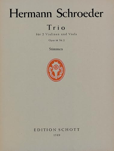 Trio: op. 14/2. 2 Violinen und Viola. Stimmensatz.