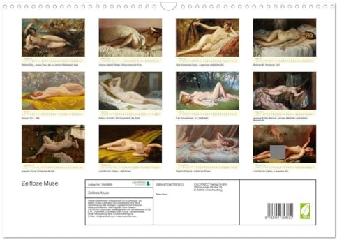 Zeitlose Muse (Wandkalender 2026 DIN A3 quer), CALVENDO Monatskalender: Weibliche Akte - Sinnliche Momente in der Kunst (CALVENDO Erotik)